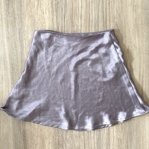 Oak & Fort Satin Purple Mini Skirt